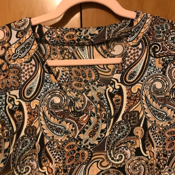 NWT Cupshe Women's Paisley Print Peasant Sleeve Dress Size XL - Picture 5 of 10